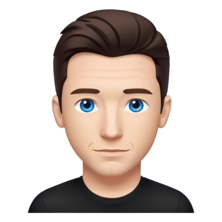 JC Chasez blue eyes, brown hair, black shirt sticker