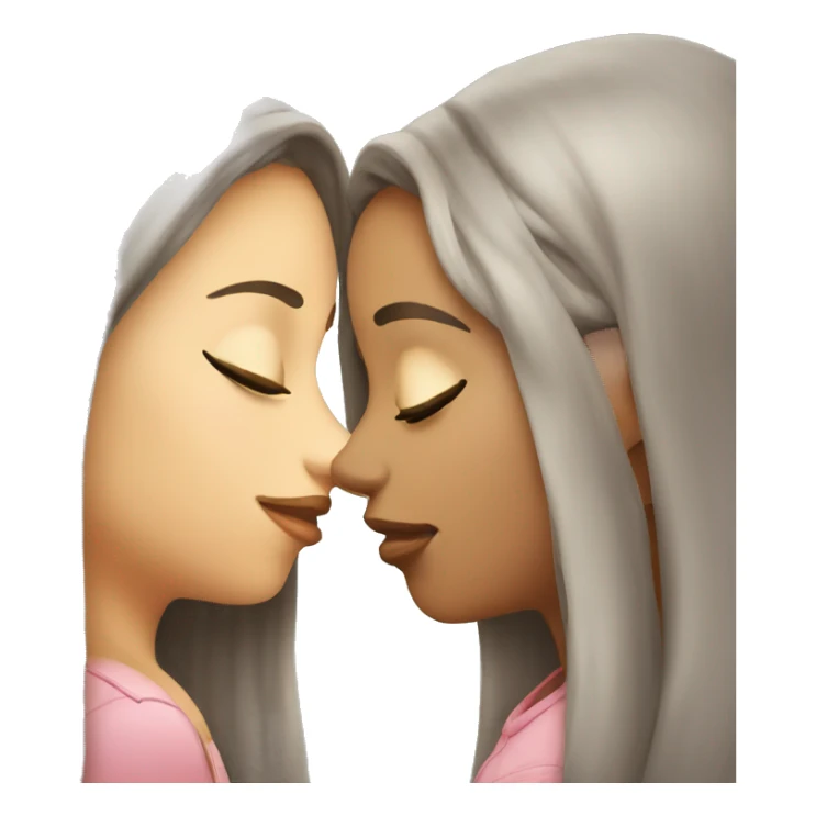 Girl kiss girl sticker