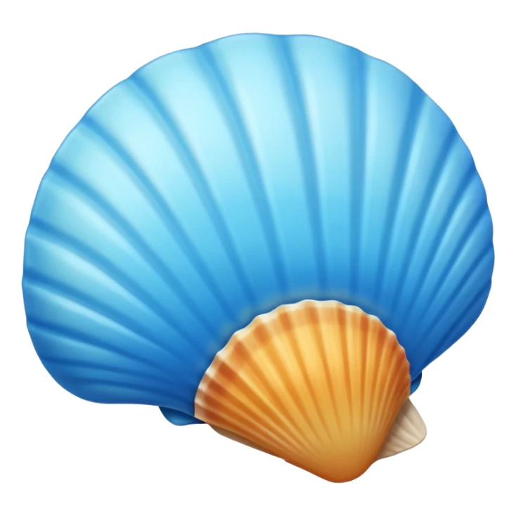 Un emojin de concha de vetor de color azul  sticker