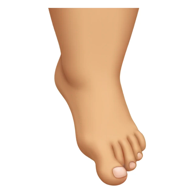 A bare foot with a thumb as a big toe sticker