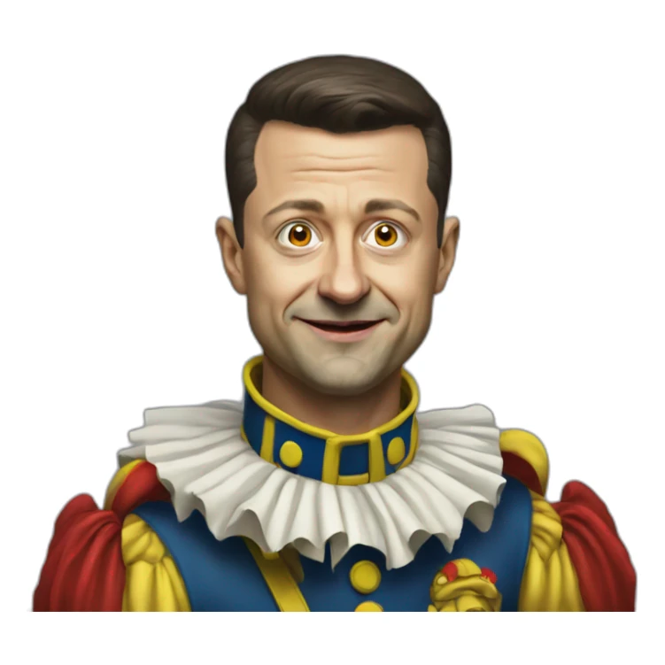 Volodymyr Zelenskyy war-clown sticker