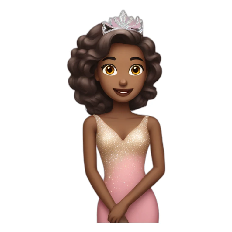 A girl with Miss Universe sticker