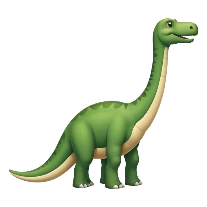 phallic-shaped diplodocus neck emoji with light humor, no text sticker