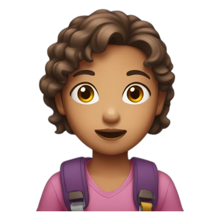 Cute girl telling a story sticker