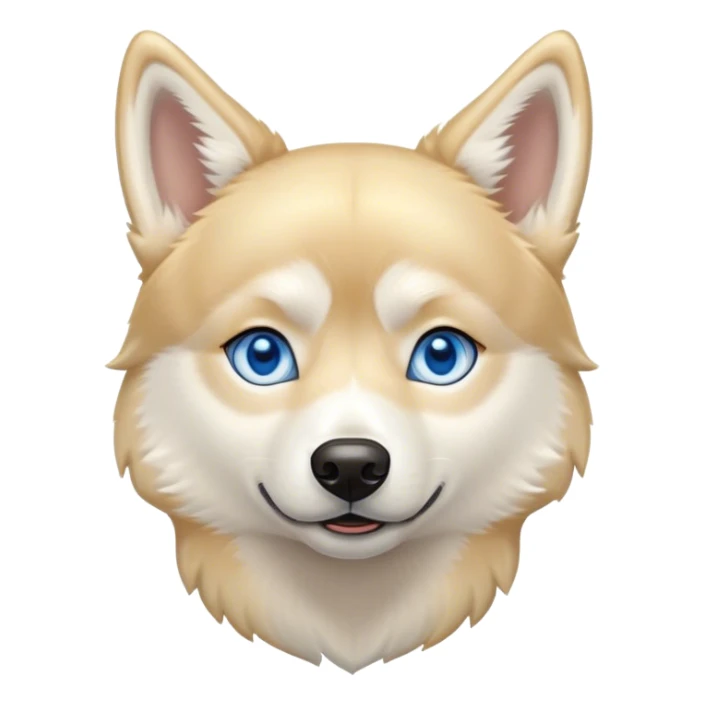 golden/blonde husky with blue eyes sticker
