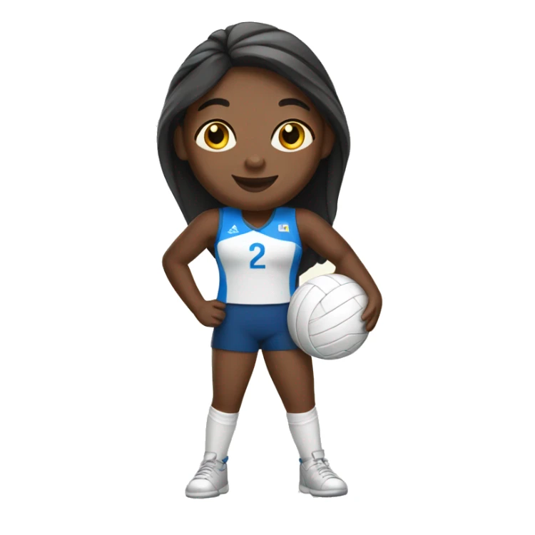 summer olympics girl playing volleyball sticker