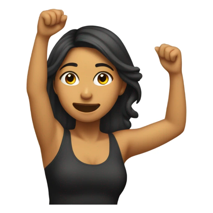 Latina girl dabbing sticker