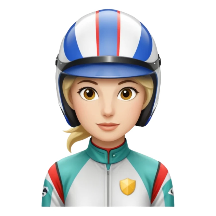  horse jockey woman face sticker
