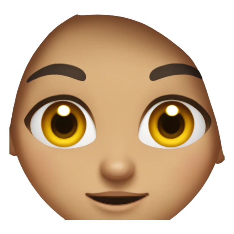 witch with brown hair and brown eyes angryly smiles sticker