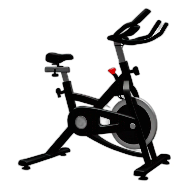 black exercise bike in dance club music sticker