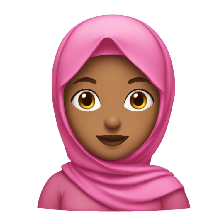 a girl wearing pink hijab sticker