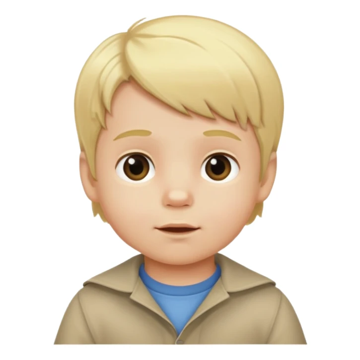 Toddler boy with blonde hair sticker