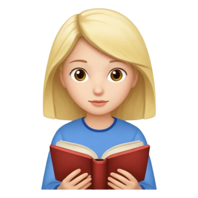 Girl with a book  sticker