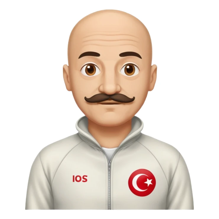 Recep İvedik, Turkish comedy character with mustache, bald head, wearing tracksuit sticker