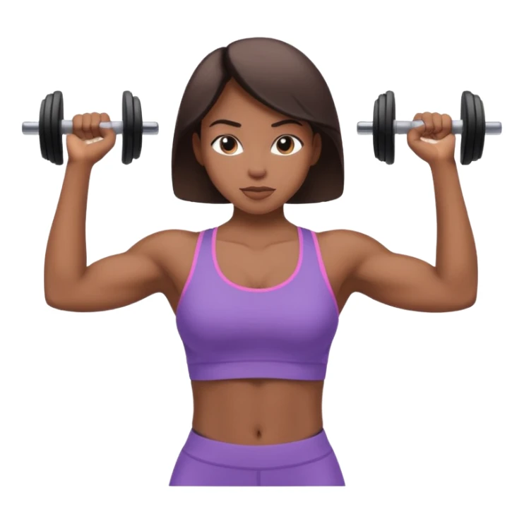 female performing back and shoulders exercise sticker