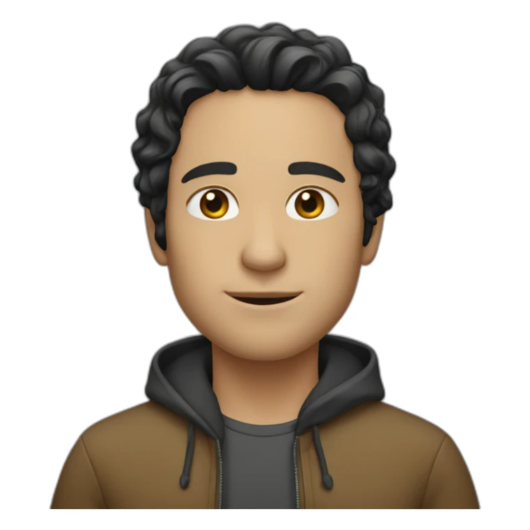 white-man-black-wavy-hair-middle-parting sticker