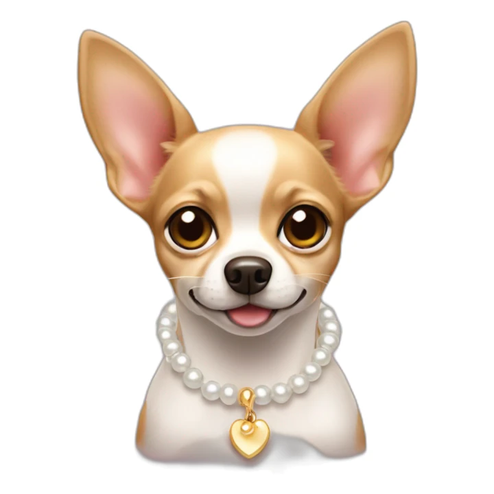 Chihuahuas con un collar de perlas llorando sticker