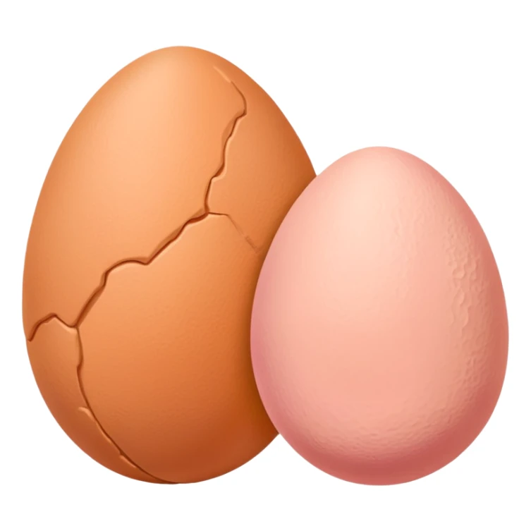 two skin tone peachy beige-pink egg shaped balls/spheres, both same size and same color, add a bumpy, loose, wrinkly skin texture with folds to both.  sticker
