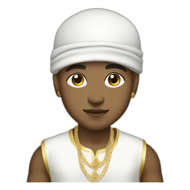 cute and luxury and hip hop white morrocan boy  sticker