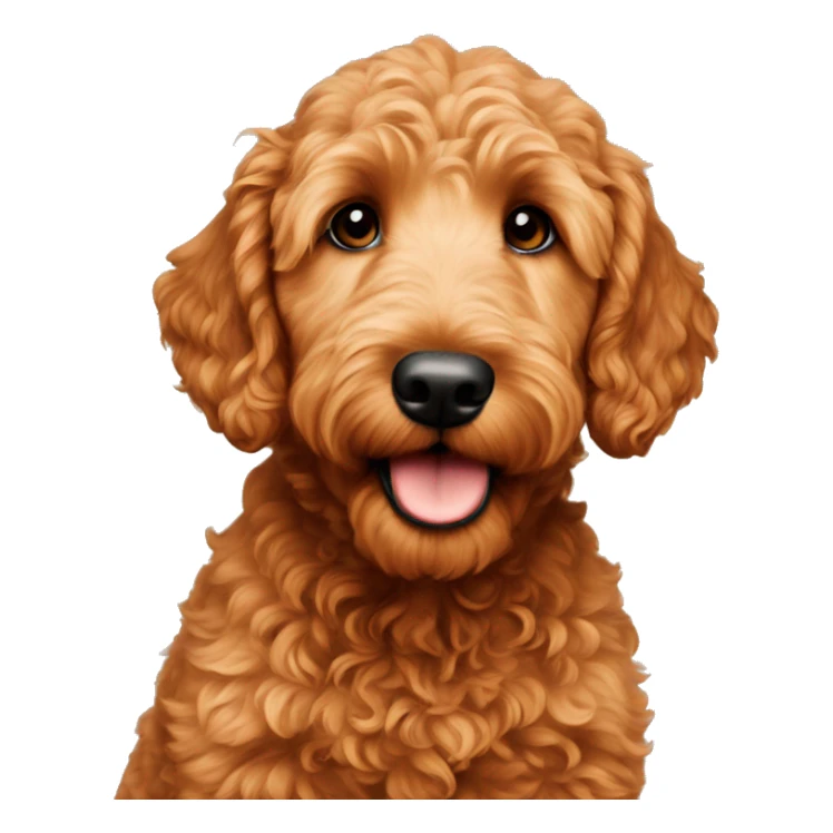 mini red golden doodle female sticker
