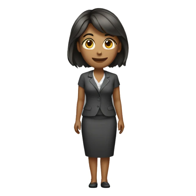 office woman full body sticker