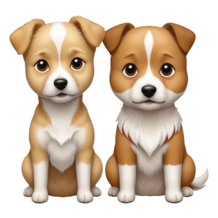 blonde shizu dog sitting next to jack rassel dog sticker