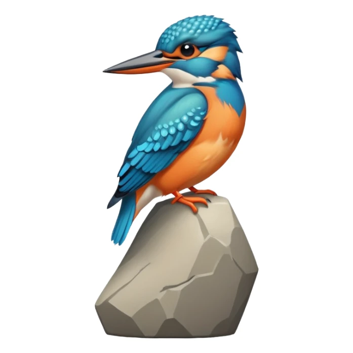 kingfisher bird on top of a tower sticker