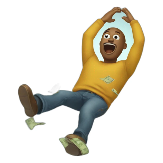 dollor falling sticker