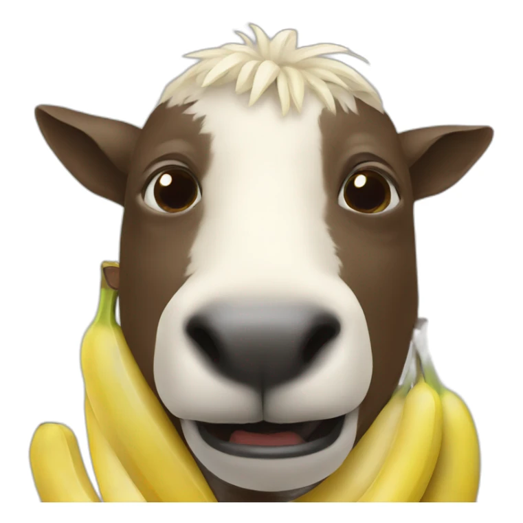 An alpaga Who eat a banana sticker