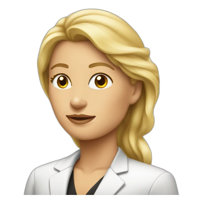 Blonde surfy female lawyer with perfect side profile sticker