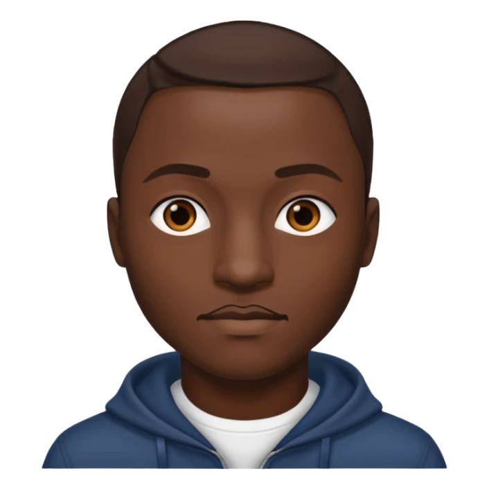 Akon with dark brown hair sticker