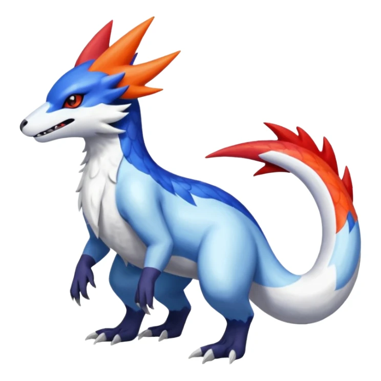 Shiny Vibrant Exotic Colorful Cool Zangoose-Salandit-Latios-Absol-fusion sticker