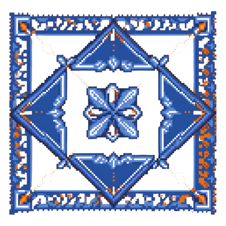 unfolded blue bandana sticker