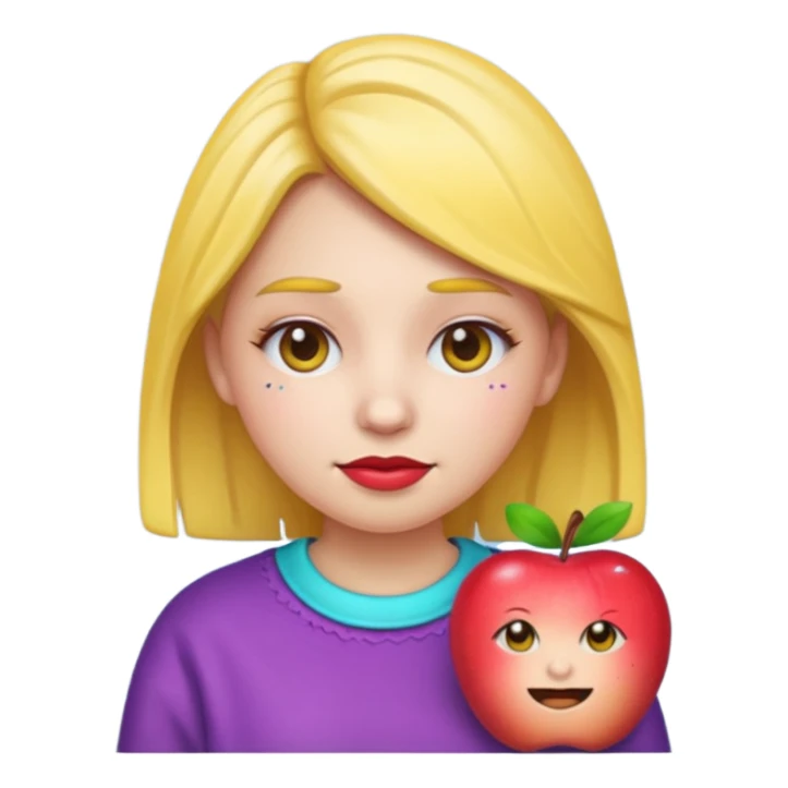 girl emoji , apple style , ugly outfit sticker