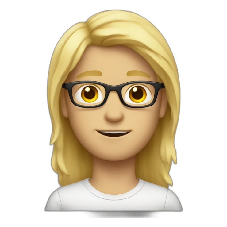 Boy With blond hair and glasses sticker