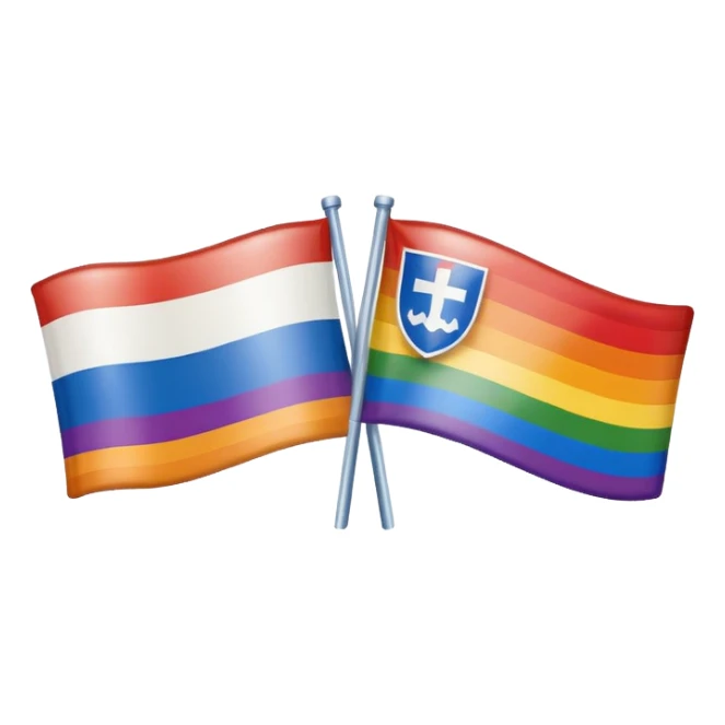A slovak flag combined with a gay flag sticker