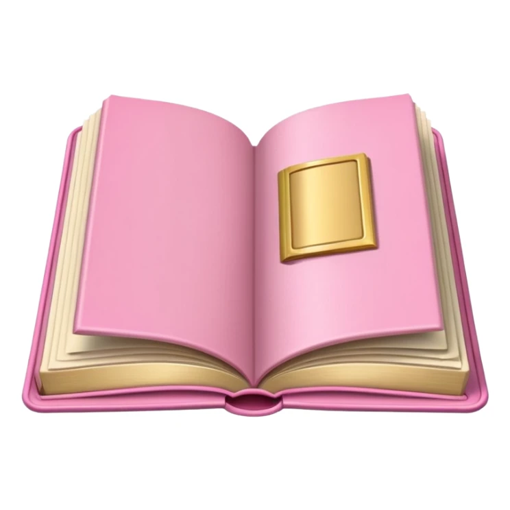 An open pink book, elegant
 sticker