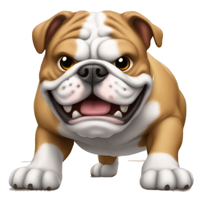 English bulldog playing football sticker