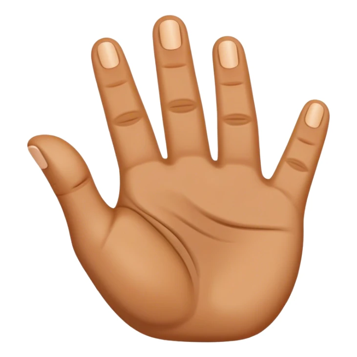 One hand with 4 fingers up and the thumb folded down sticker