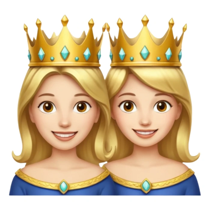 two women with crowns  sticker