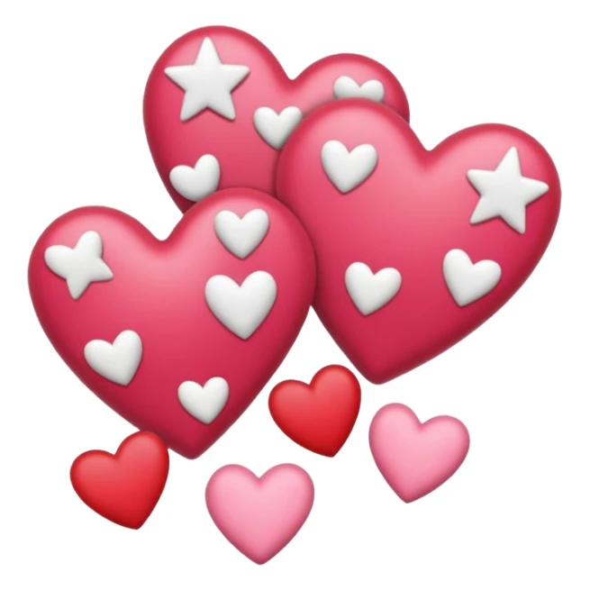 estrellas con corazones pequeños de IPHONE PERO BLANCOS Y ROSAS sticker