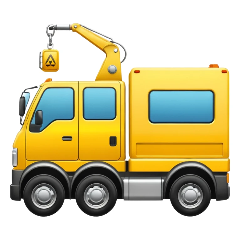 Recovery truck yellow sticker