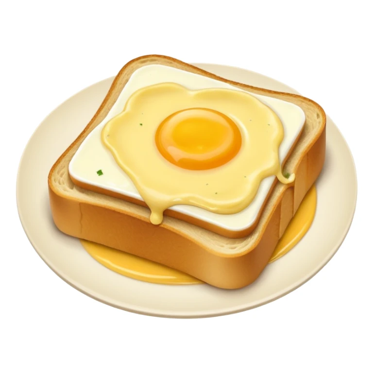 Toast with yellow salty egg sauce on top sticker