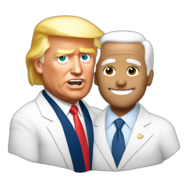 donald trump showing his love to Joe Biden sticker