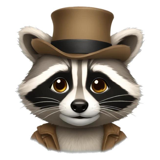 Raccoon dressed french sticker