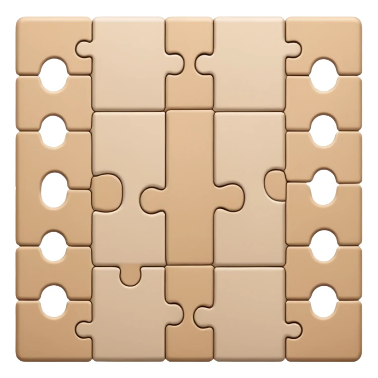 beige puzzle sticker