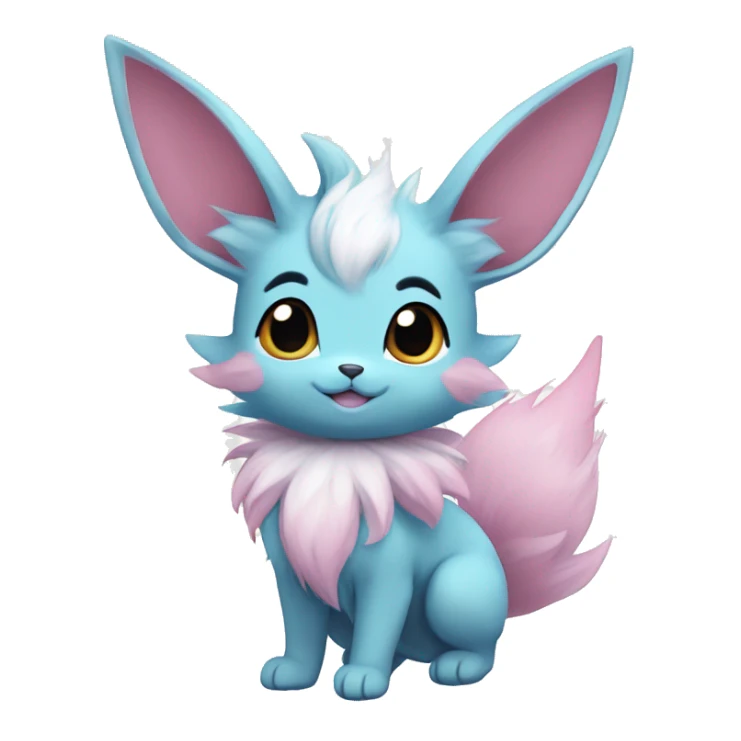 Kawaii Pastel Eeveelution-Cute-Pokémon-fusion full body sticker