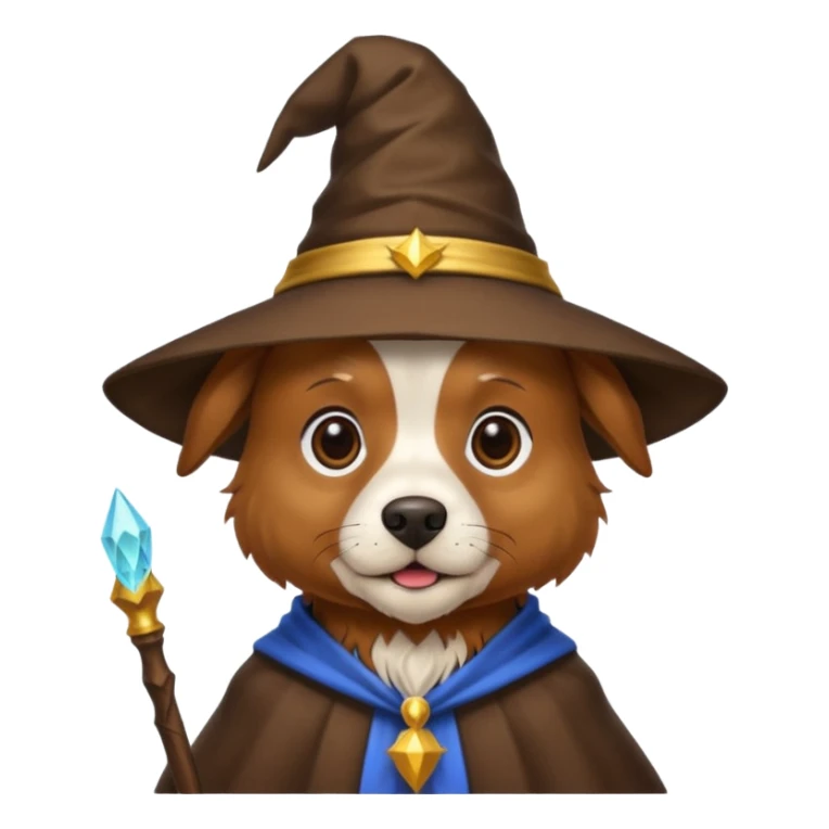 Dog wizard sticker
