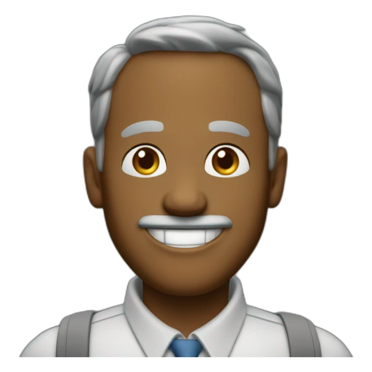 bold 50 year old tall smiling face teacher friendly intelligent strong sticker