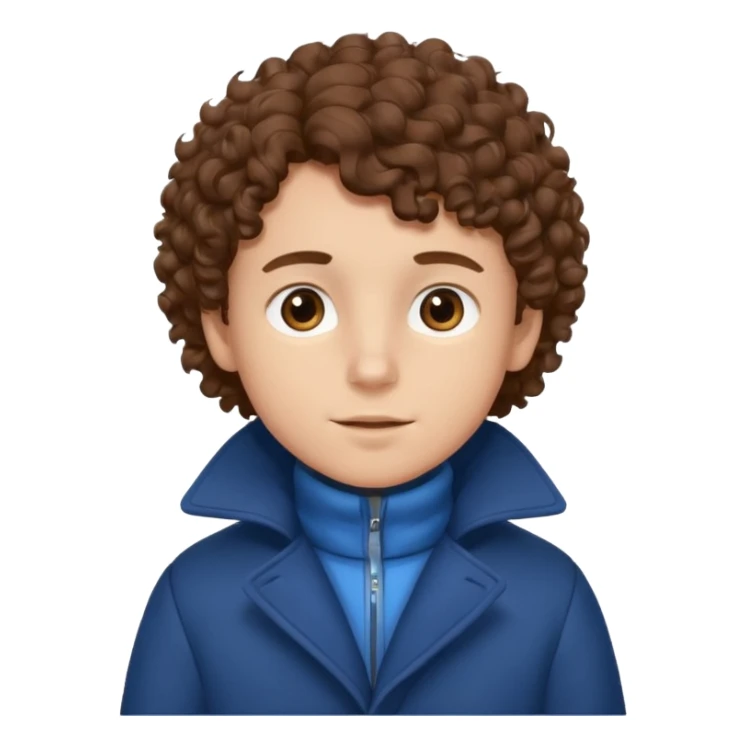 Boy with Brown Curly Hair – Brown curls, young face wearing winter clothes




 sticker